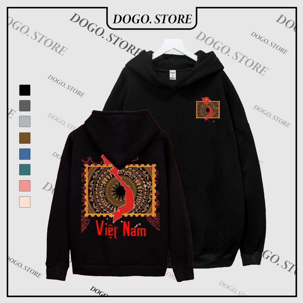 Áo nỉ HOODIE VIỆT NAM THỐNG NHẤT DOGO shop ,Áo hoodie nỉ bông cotton unisex