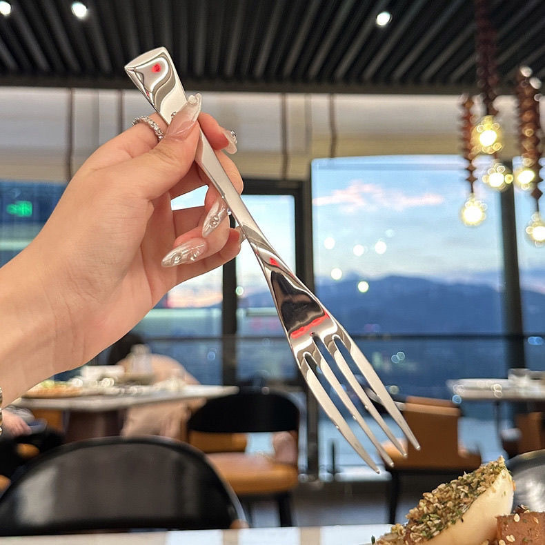 Combo 3 nĩa inox không gỉ phù hợp ăn cơm sườn bánh kem bít tết mì ý sang trọng đa năng