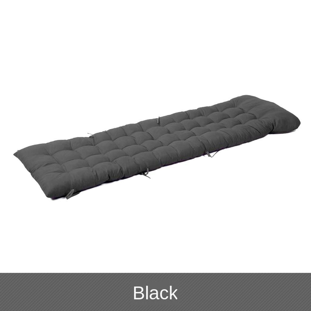 Home Office Chair Backrest Pad Seat Cushion Recliner Long Cushion Black