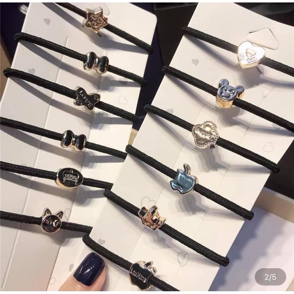 Set 60 chun buộc tóc nhiều mẫu