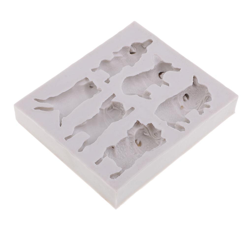 Dog Liquid Silicone Mold Sugar Cake Making Mold Chocolate Mold Baking Tool