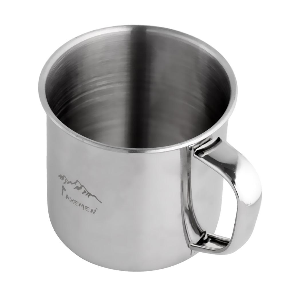2xStainless Steel Outdoor Camping Water Coffee Tea Cup Travel Mug with Handle