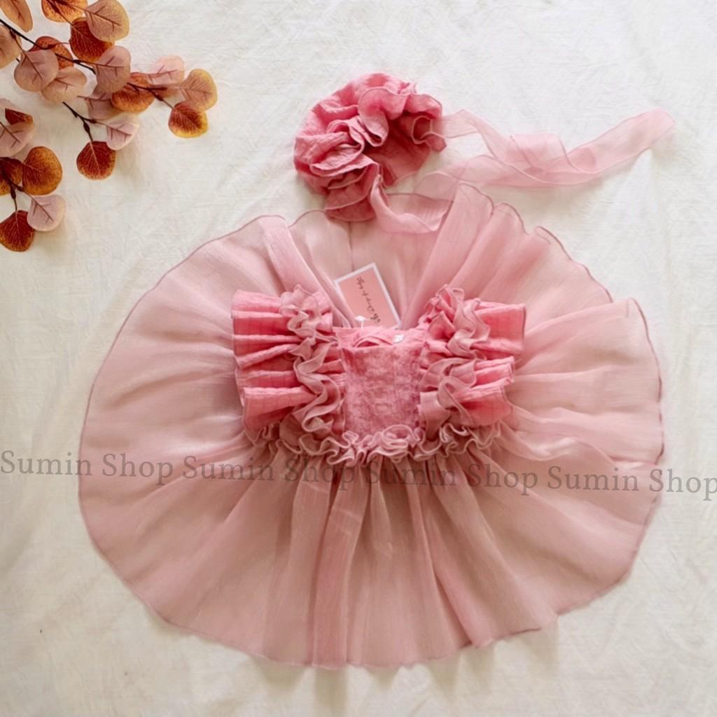 Bodysuit cho bé gái, mẫu set body chip bé gái từ sơ sinh đến 13kg thiết kế cao cấp 01