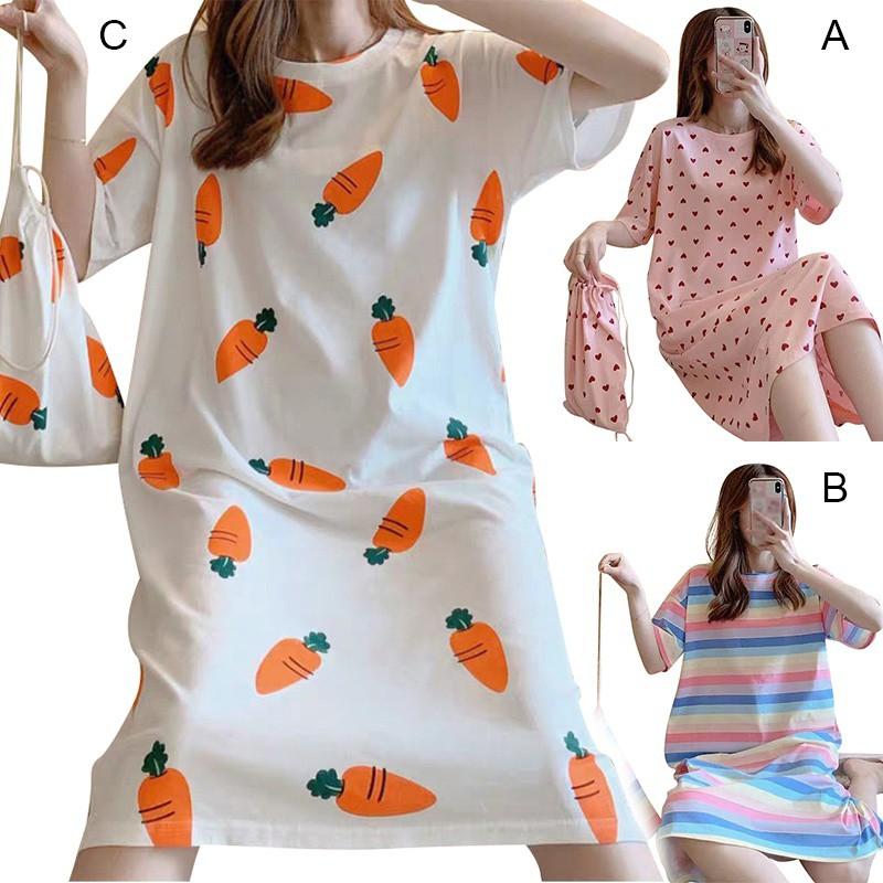 Đầm ngủ dài dáng rộng thời trang dành cho nữ