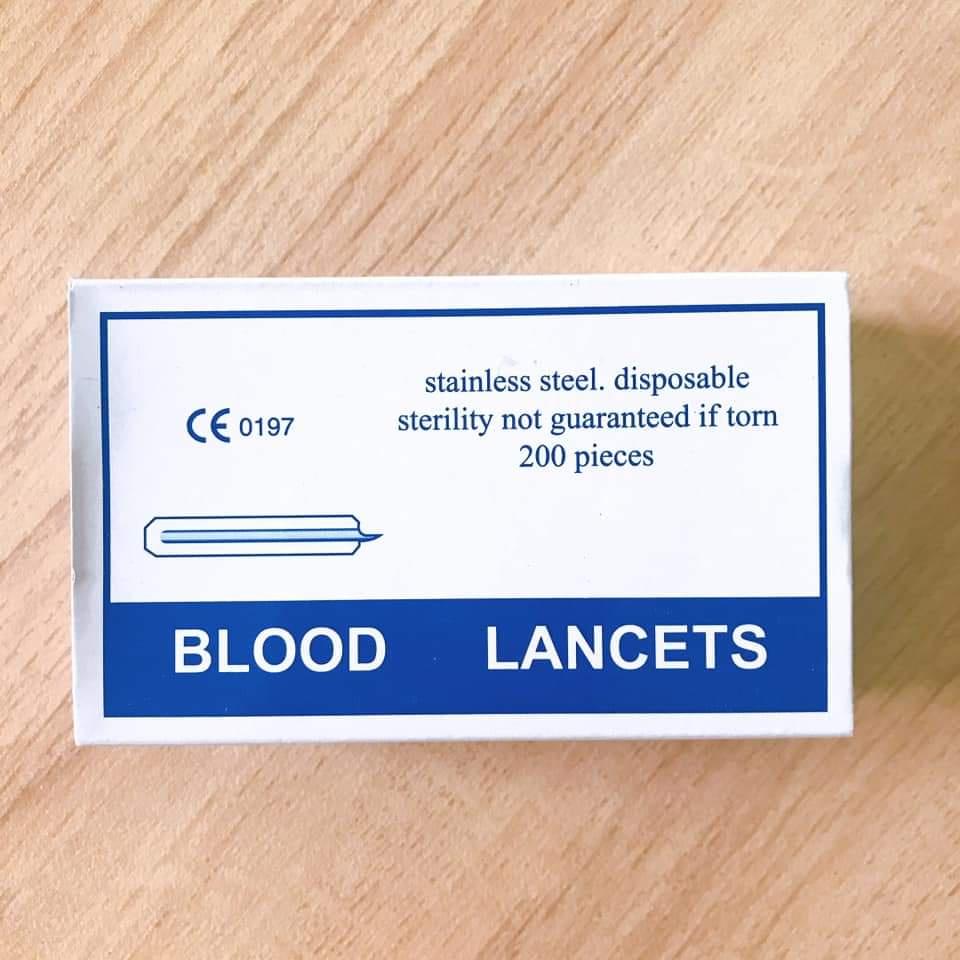 Kim Chích Máu Rạch Mụn Blood Lancet Hải Nam Hộp 200 Cái