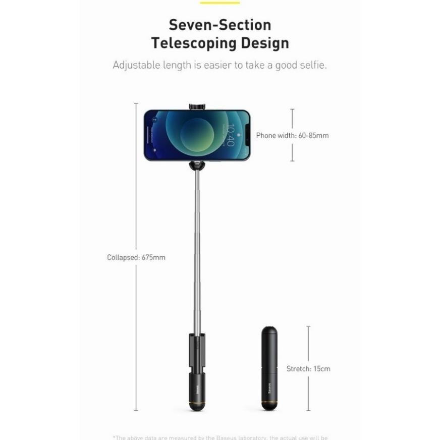 Gậy tự sướng siêu nhỏ gọn Baseus Ultra Mini Bluetooth Folding Selfie Stick - Hàng chính hãng