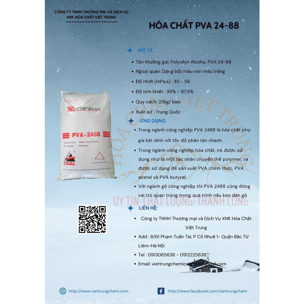 1kg Bột hồ PVA 2488, Polyvinyl Alcohol 2488, Chất tăng cường tối ưu kết dính