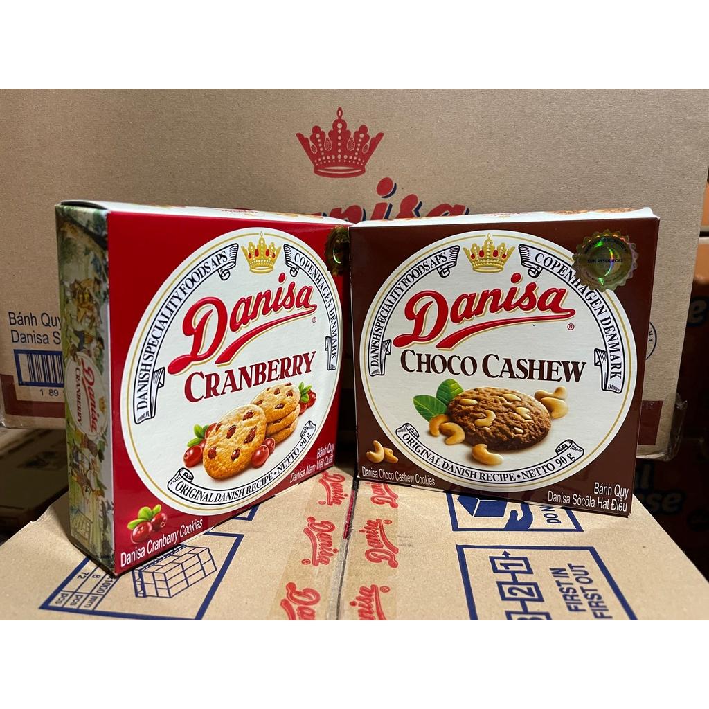 Combo 6 Bánh quy bơ Danisa Socola Hạt Điều Hộp 90gx6
