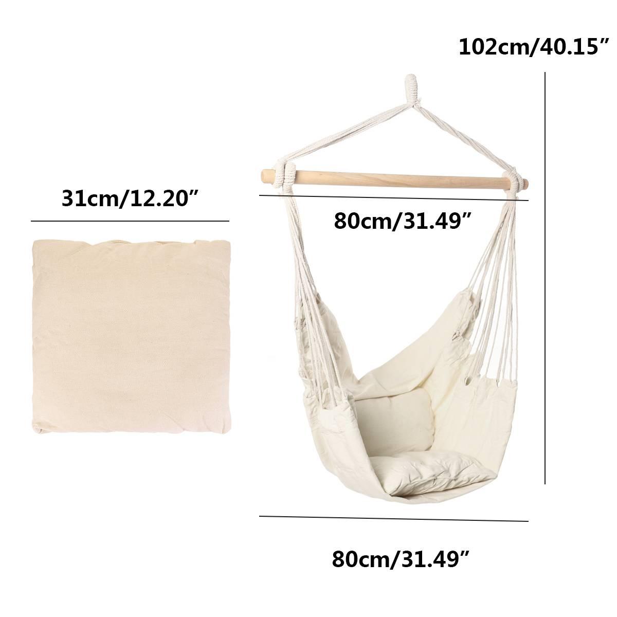 Di Động Cotton Dây Lưới ĐẦM TUA RUA Võng Ghế Màu Be Phong Cách Bohemia Treo Móc An Toàn Phòng Ngủ Vườn Cây Treo Ghế