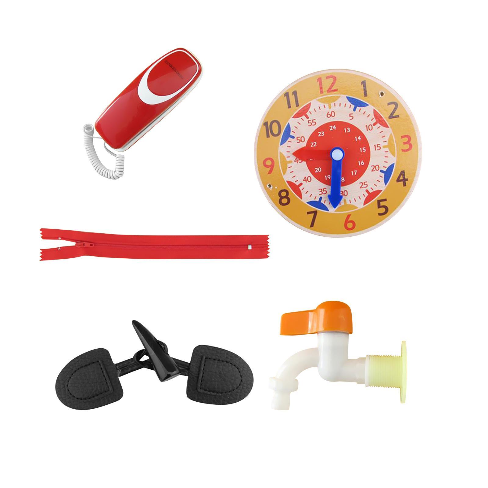 Sensory  DIY Toys Busy Board for Teaching Basic Skills Pretend