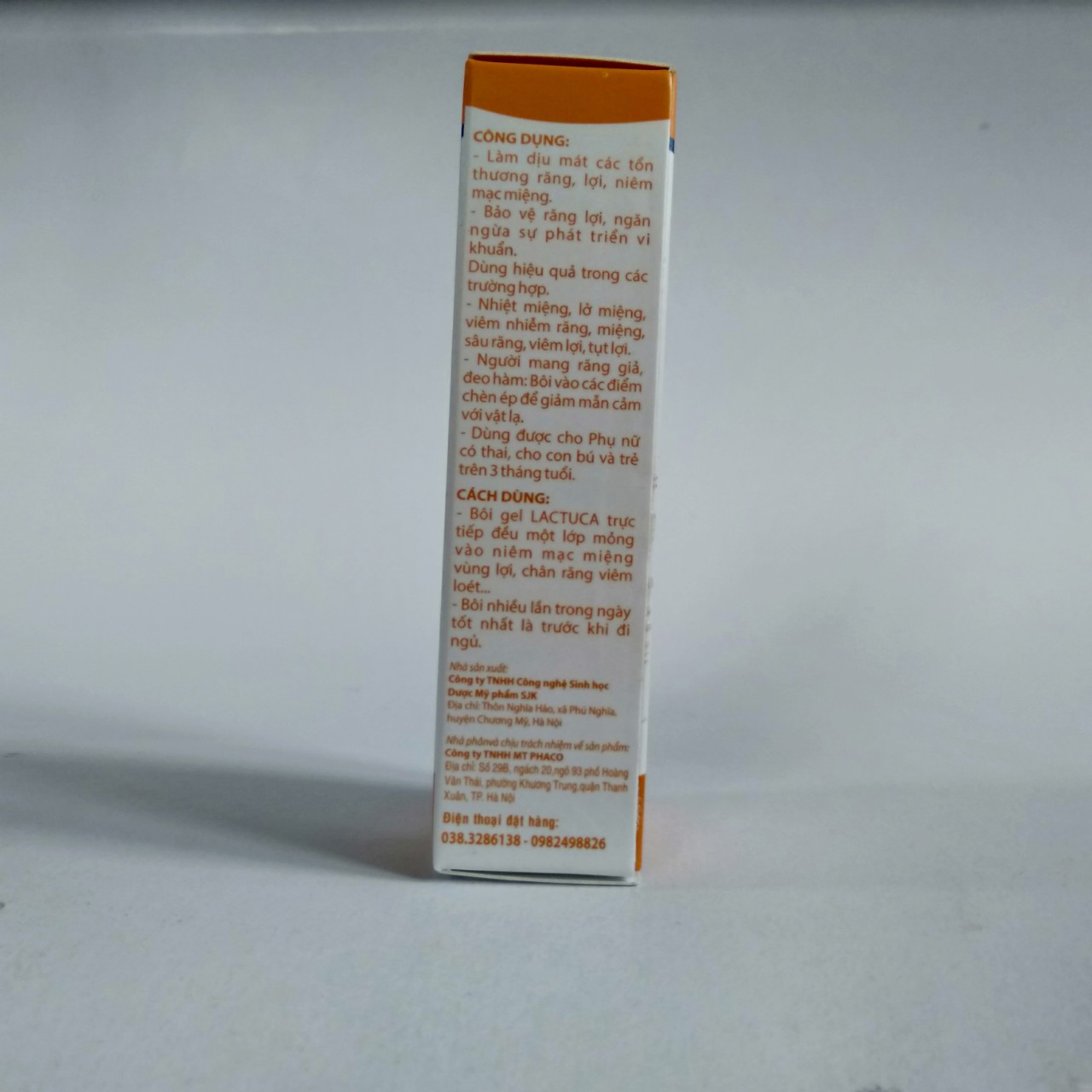 Gel bôi nhiệt miệng thảo dược LACTUCA chứa dịch chiết các dược liệu diếp cá, hoa cúc, húng chanh, không còn nỗi lo đau lợi, viêm lợi, nhiệt miệng- tuýp 10g, hàng chính hãng