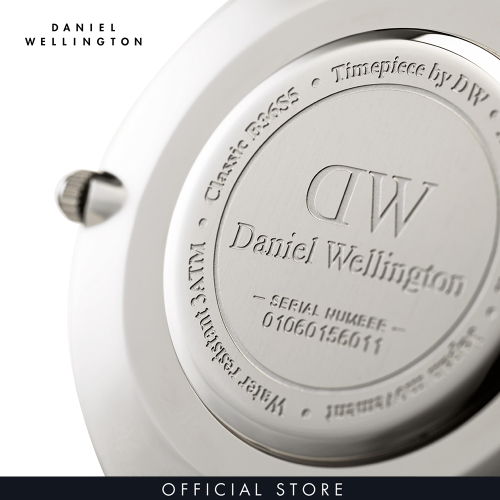 Đồng hồ Daniel Wellington dây vải nato - Classic Roselyn trắng-bạc