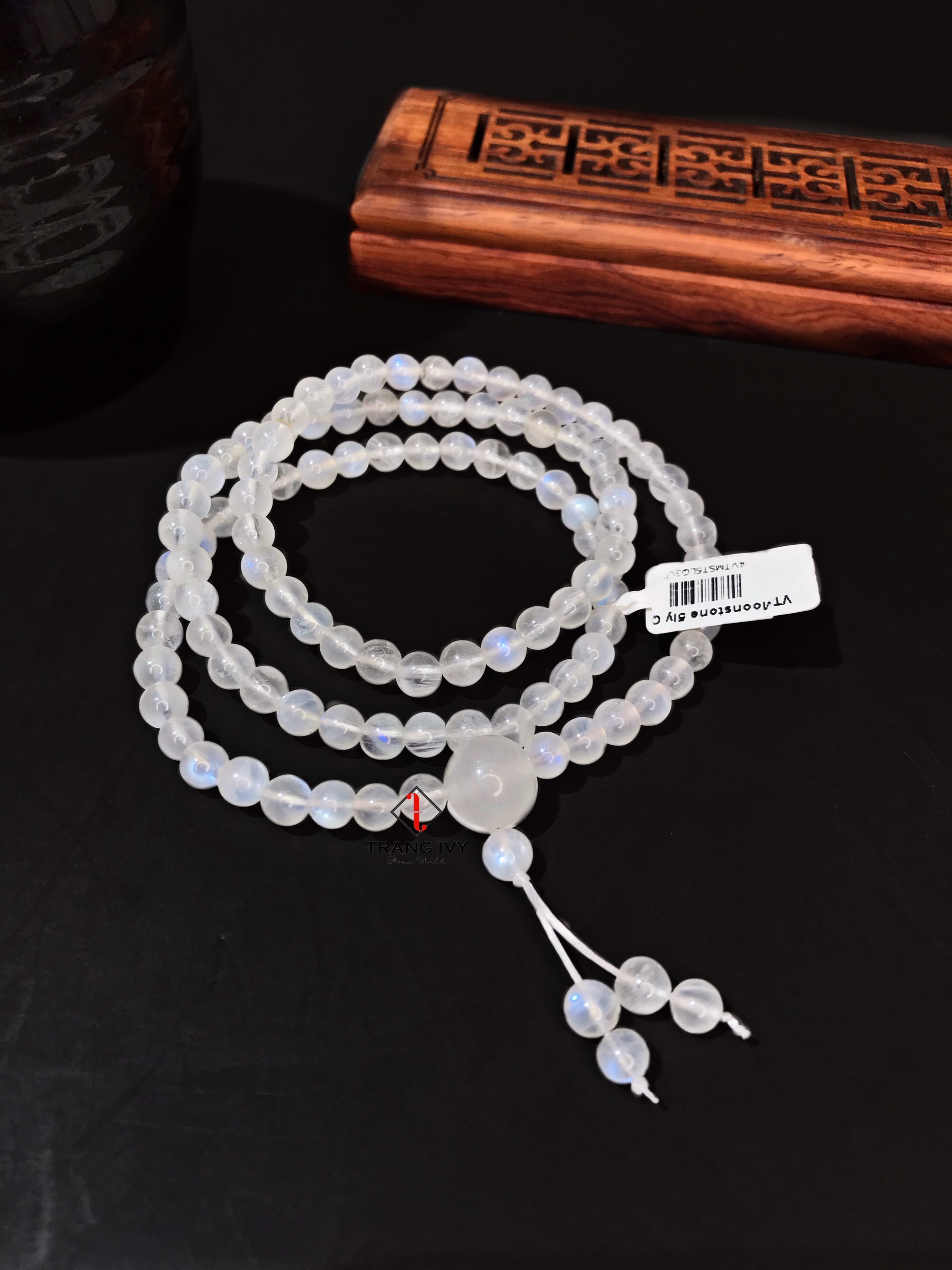 Vòng tay Moonstone mix chuôi hồ lô