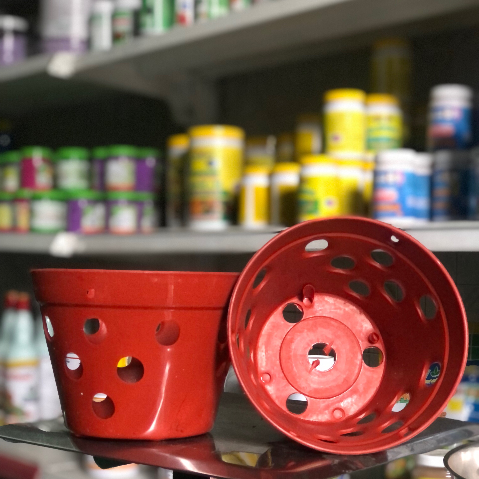 Chậu Nhựa Giả Đất Nung Trồng Hoa Lan, Cây Cảnh- F17