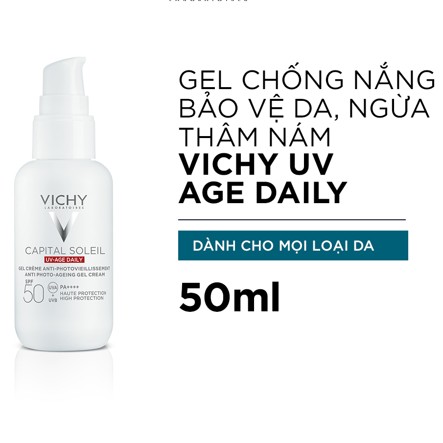 Gel Chống Nắng Bảo Vệ Da Và Ngăn Ngừa Thâm Nám, Đốm Nâu, Nếp Nhăn Vichy UV Age Daily 50ml