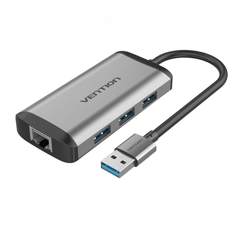 CÁP CHUYỂN ĐỔI TỪ USB 3.0 SANG LAN +3 CỔNG USB 3.0 VENTION CKBHB