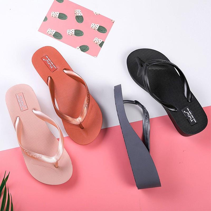 Dép Xỏ Ngón Đế Cao / Giày Đế Xuồng Nữ / Dép Xuồng Đế Cao / Dép Tông Nữ / Dép Sandal Xỏ Ngón Đế Xuồng Thời Trang Nữ Tính