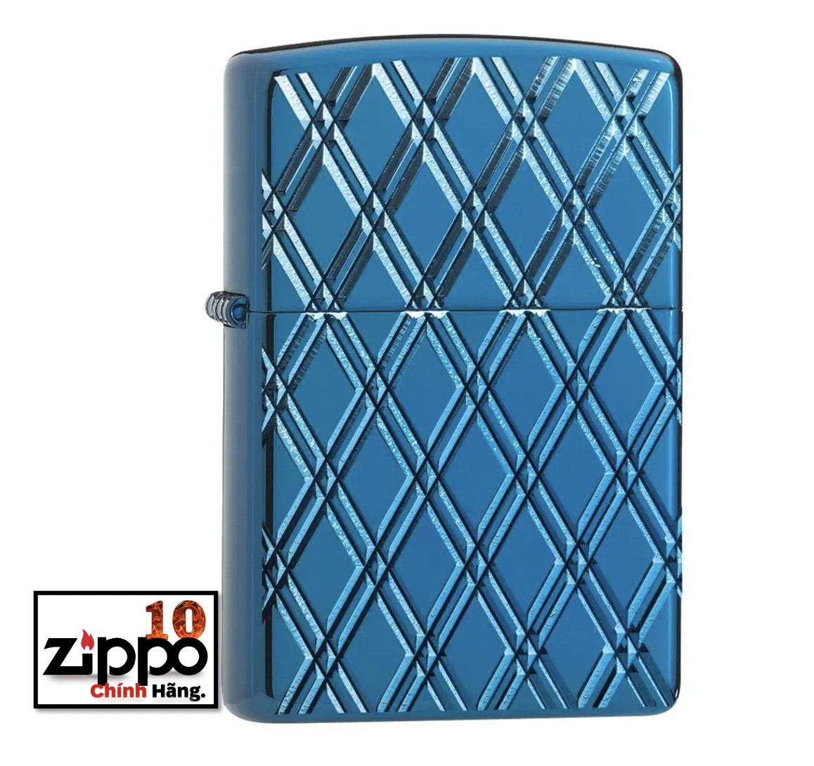 Bật lửa Zippo Armor 29964 High Polish Blue Diamonds - Chính hãng 100%