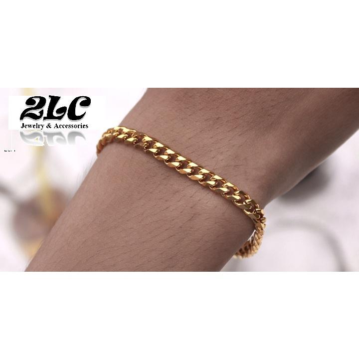 Lăc tay nam inox kiểu lặc mạ vàng 5mm thép không gỉ-LTNQC05
