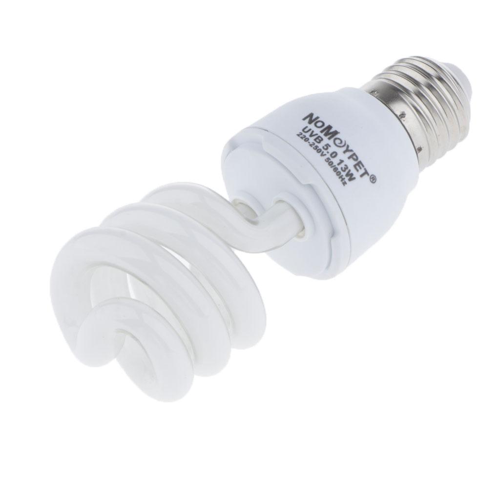 2Pcs UVB Reptile Light Bulb Basking Spot Lamp for Reptile 13W 5.0 Amphibians