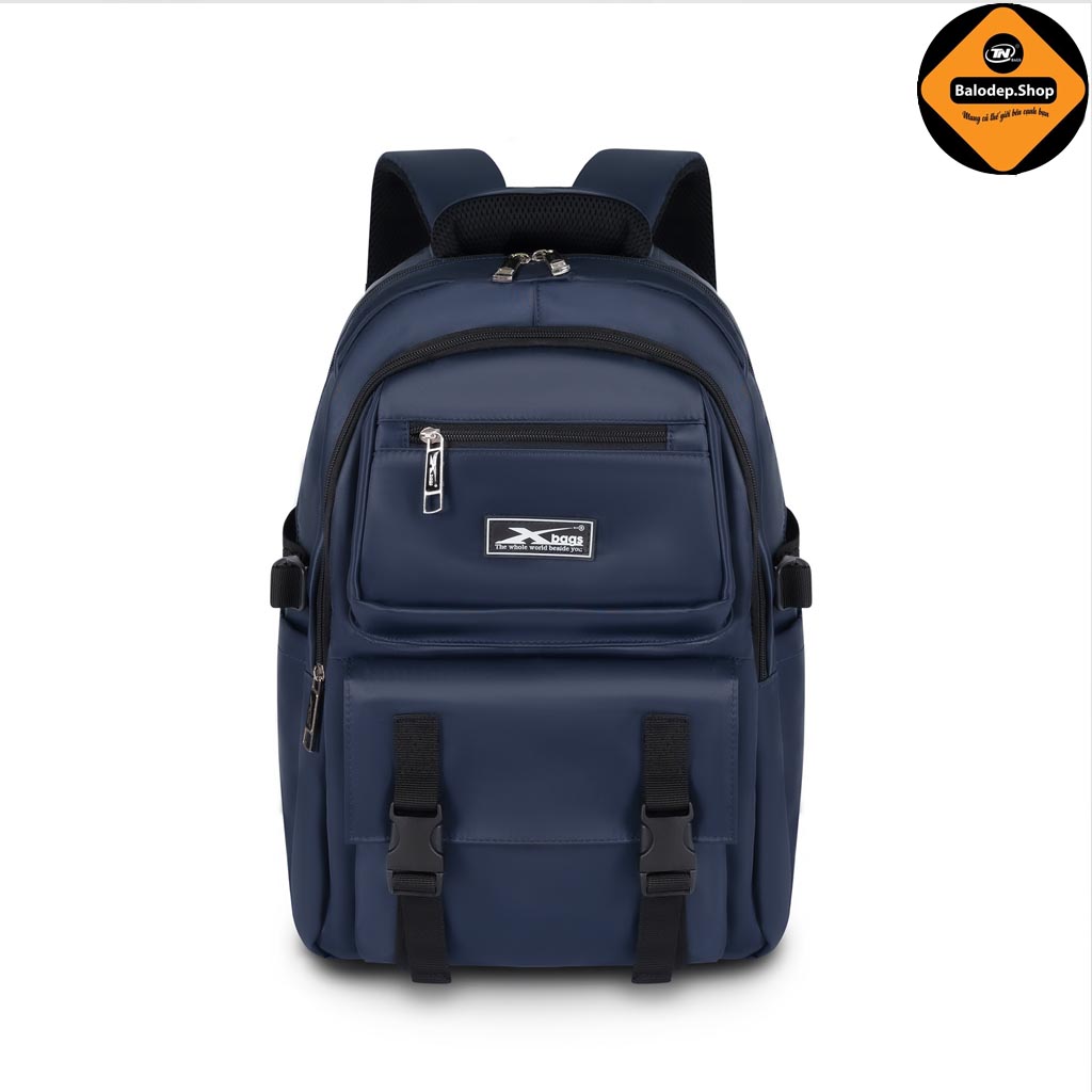 Balo Trung Học Đựng Laptop 15.6 Inch Chống Nước Xbags Dark Blue Cao Cấp Hiện Đại, Trẻ Trung, Cá Tính XB3202! - 6