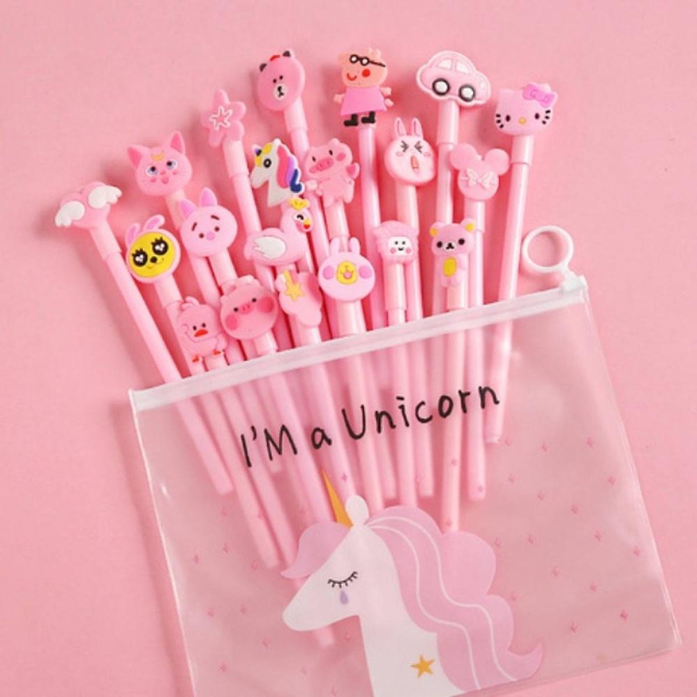 Combo 20 Bút CuteSét Bút Bi Cute, Bút Nước Nhiều Mẫu Hoạt Hình Cực Hot