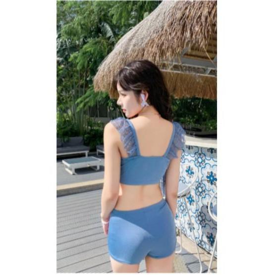 Bikini DANDAN đồ bơi nữ áo tắm 2 mảnh kèm voan choàng thời trang cá tính