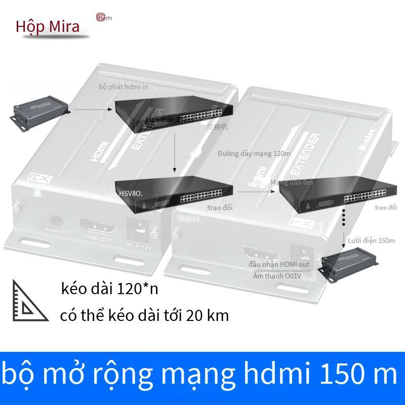 Đảm bảo chất lượng Cáp mạng HDMI sang RJ45 Bộ mở rộng mạng Cat5e 120 mét Bộ chia âm thanh hdmi sang 3.5mm