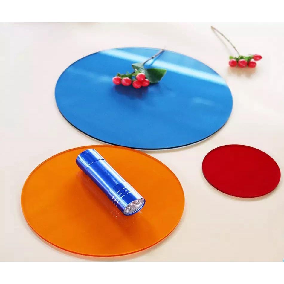 Tấm Mica tròn 15cm - dày 3mm - nhiều màu sắc