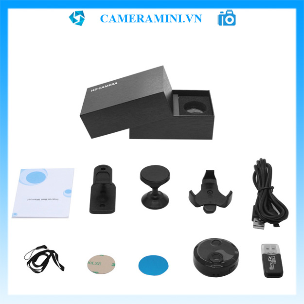 Camera mini wifi an ninh HDQ15 kết nối từ xa qua điện thoại từ xa, có hồng ngoại quay đêm 10m, có pin, không dây