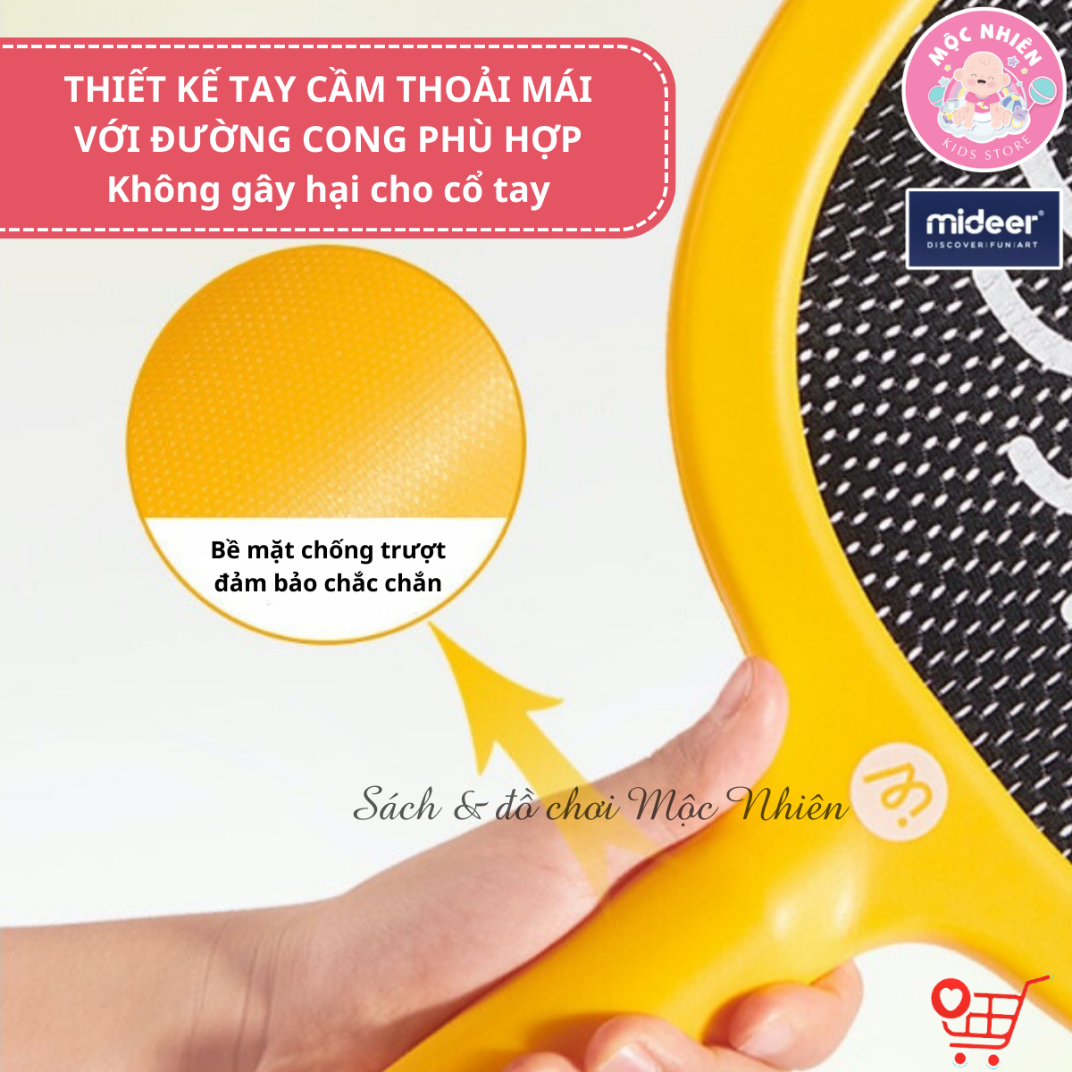 Vợt cầu lông trẻ em cho bé Mideer Kids Junior Racket 2in1, Đồ chơi thể thao cho bé