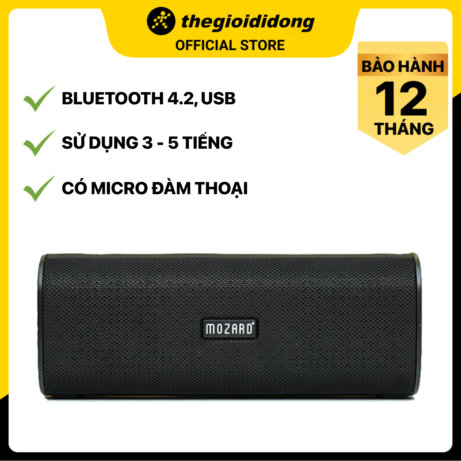 Loa Bluetooth Mozard H8030D Đen - Hàng chính hãng