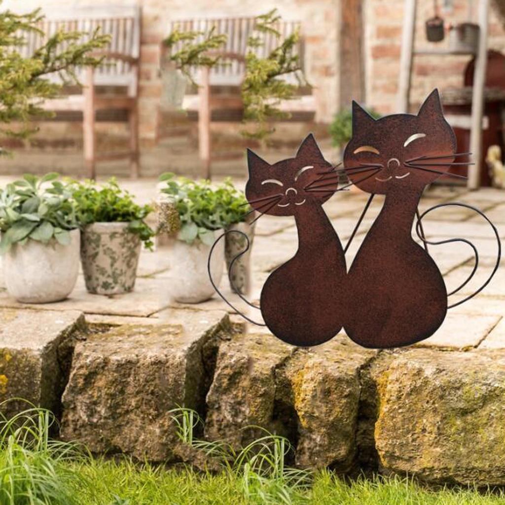 European Style Metal Outdoor Patio Yard Figurine with Lamp