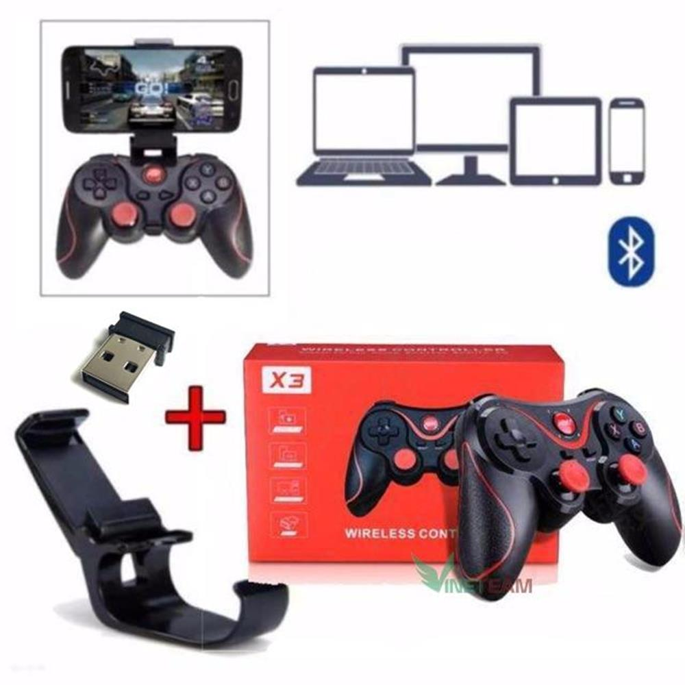 Tay Cầm Chơi Game X3 T3 Chơi Pubg Liên Quân Fifa FO4 Có Giá Đỡ Điện Thoại Tích Hợp Pin Bên Trong - Hàng Nhập Khẩu - Tay cầm X3đế giữ