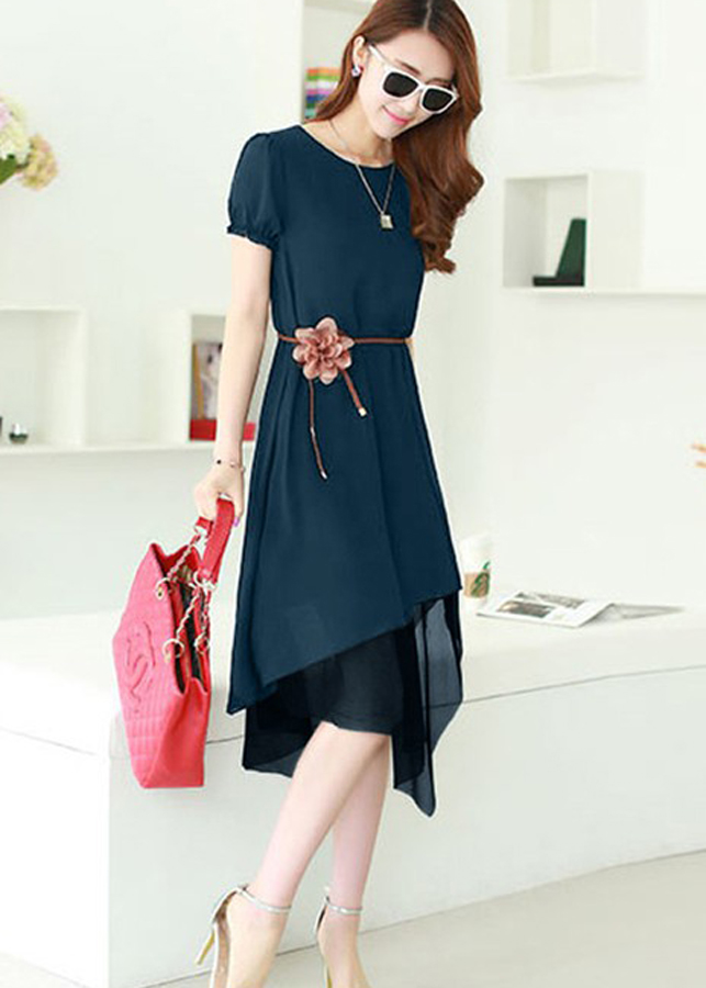 Đầm Nữ Kèm Thắt Lưng Hoa