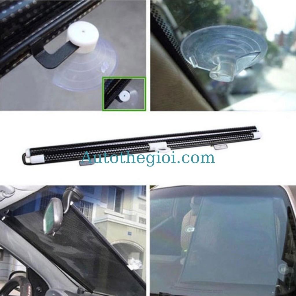 Rèm Che Nắng Ô Tô, Màn Che Nắng Kính Xe Tự Cuốn , Màn Che Nắng Ô Tô 125x50cm