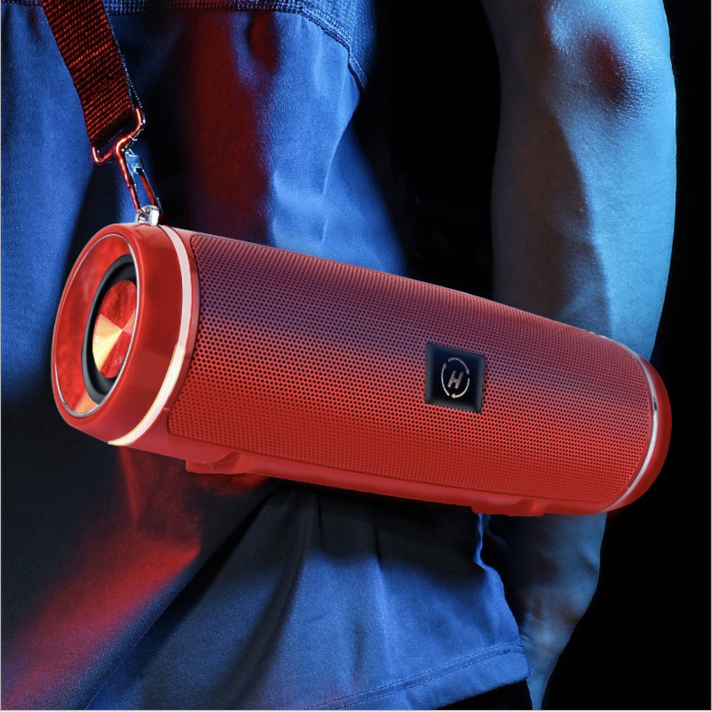 Loa bluetooth 4.2 mini âm thanh nổi sống động 6D HIFI DOUBLE HORN - red edition