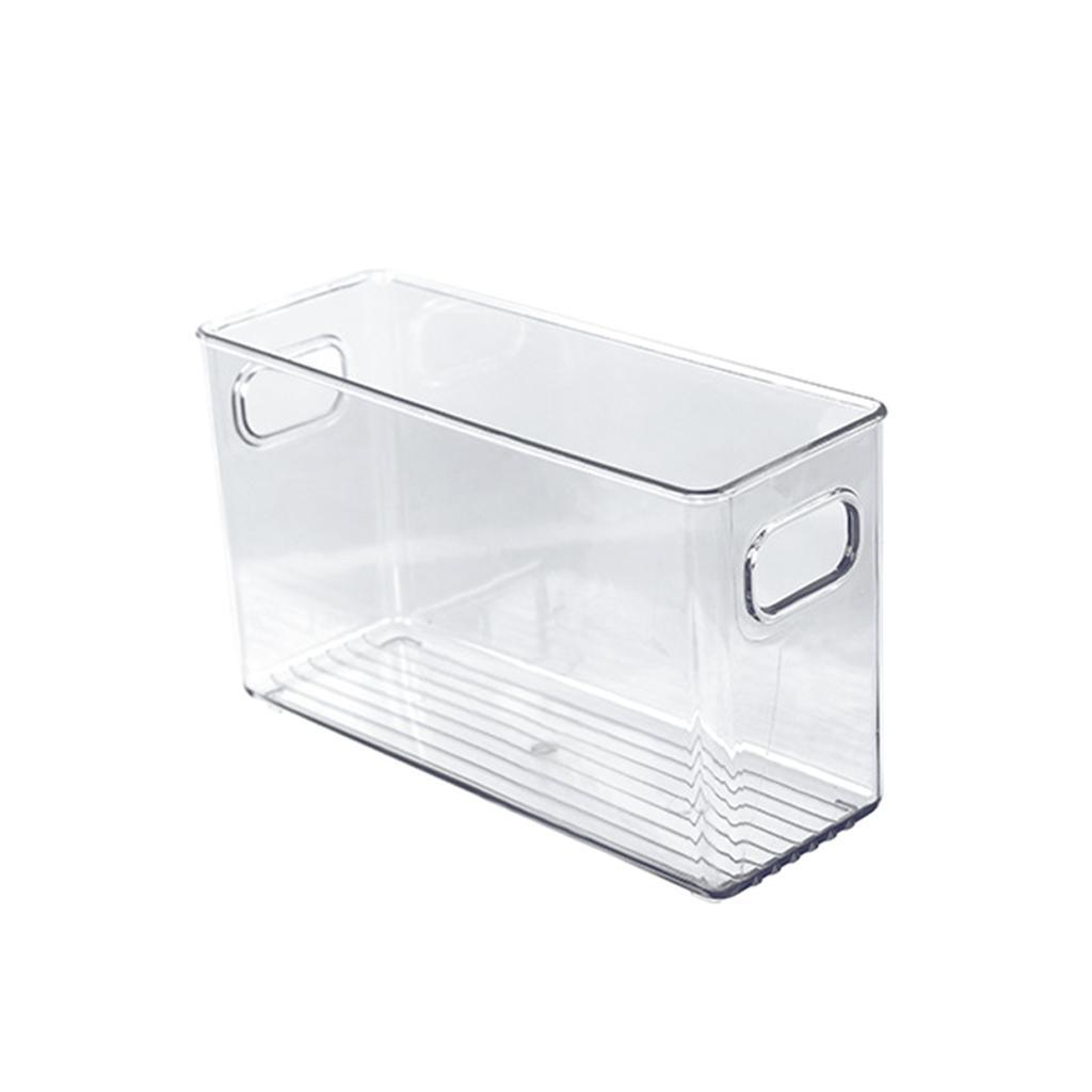 2x Clear Cabinet Fridge Freezer Food Storage Box Organizer Bins Cupboard