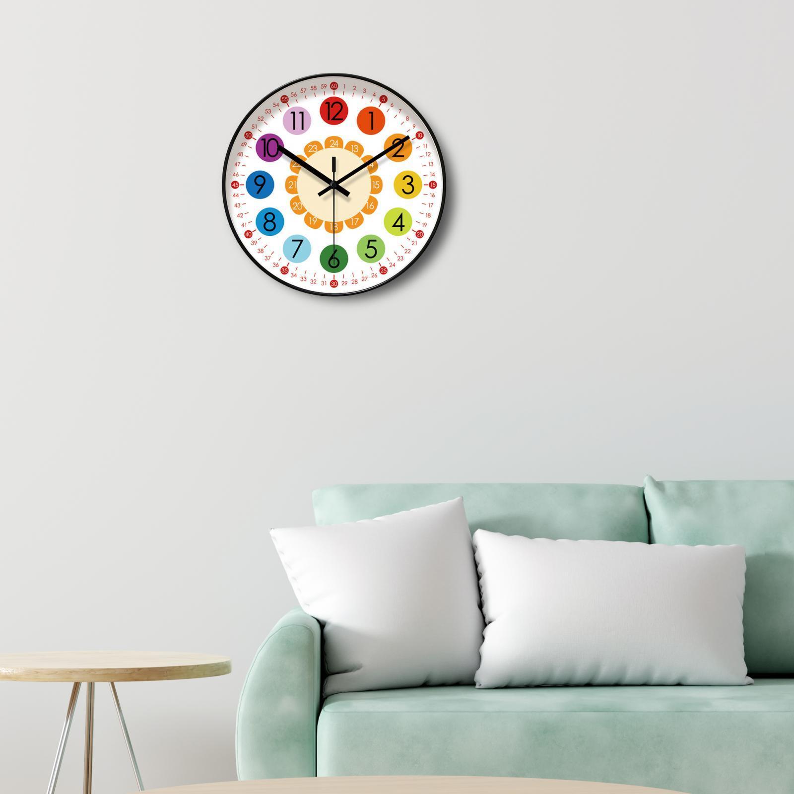 Kids Wall Clock Wall Art Clock Clock for Living Room Indoor Kitchen