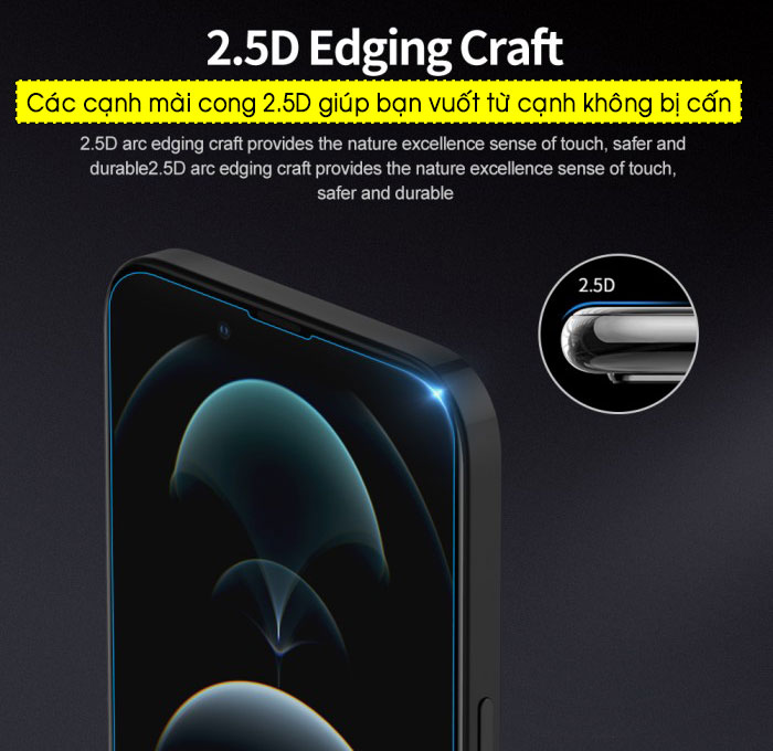 Kính cường lực cho iPhone 14 pro max/13 Amazing H+ Pro hàng chính hãng