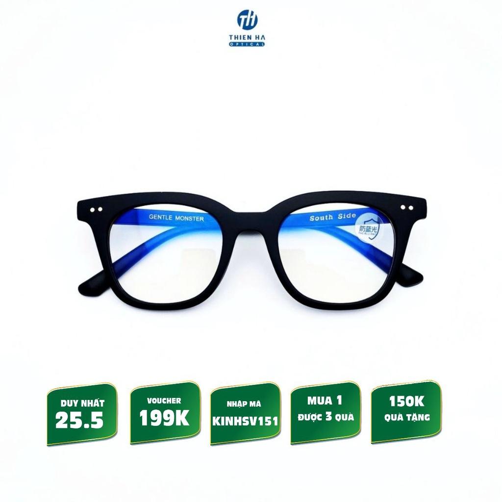 Gọng kính vuông thời trang nam nữ THIÊN HÀ OPTICAL unisex nhựa nhẹ,dáng vuông, gọng to nhiều màu GMT01