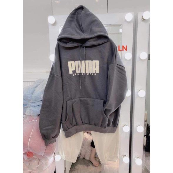 Áo hoodie PUM chữ to DA6