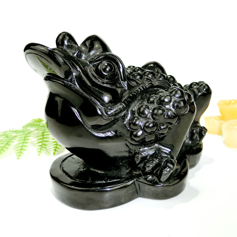 Thiềm Thừ Phong Thủy Ngậm Tiền Huyền Đen - Hợp Mệnh Thủy , Mộc - Vượng Khí Xung Túc - Mang Tiền Tài Vào Nhà