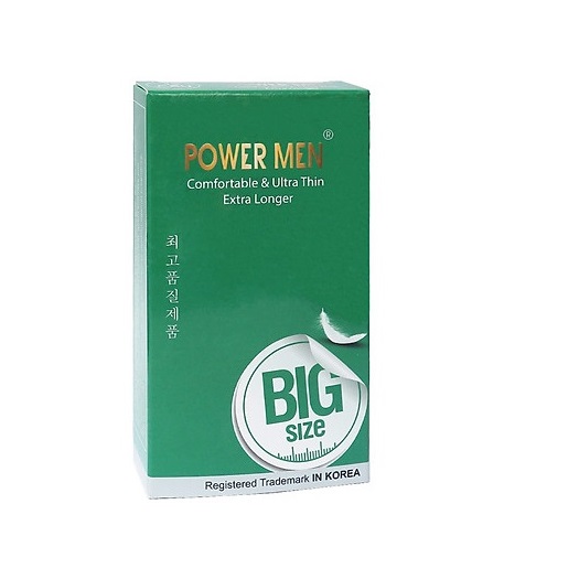 Bao Cao Su Cỡ Lớn 55mm - Kéo Dài Thời Gian - Power Men Comfortable Ultra Thin Extra Longer - 12s