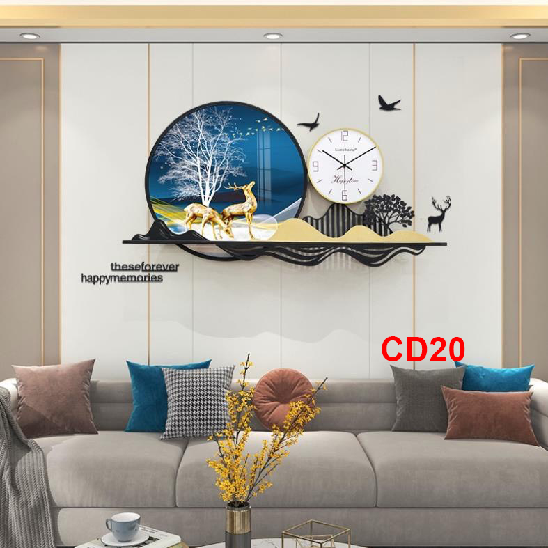 Đồng hồ treo tường trang trí decor CD20 kích thước 100 x 50 cm