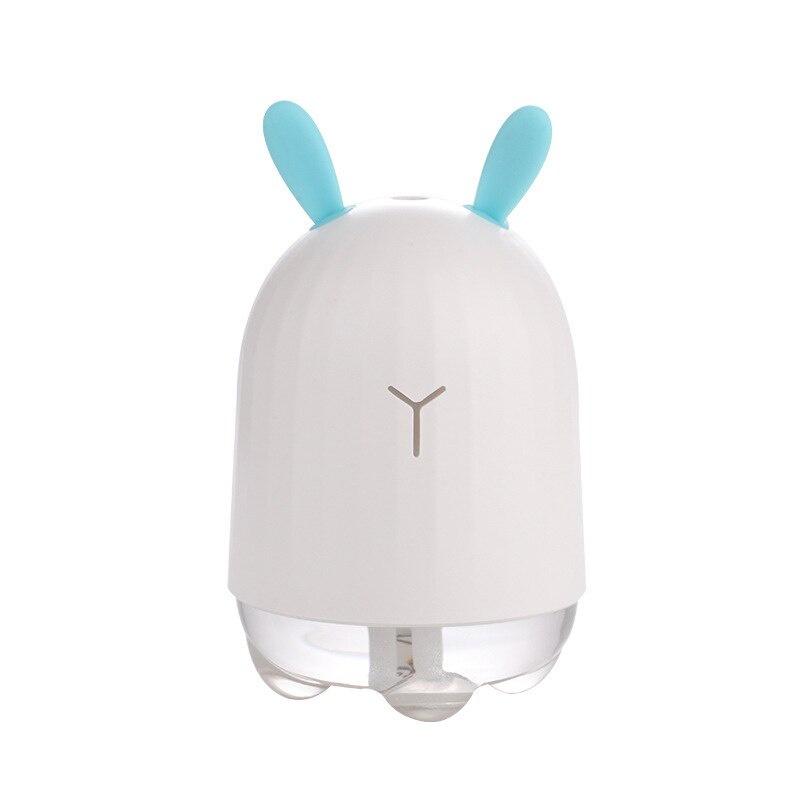 Cute Rabbit 300ML Mini Ultrasonic Air Humidifier Aroma Essential Oil Diffuser for Home Car USB Fogger Mist Maker with LED Lamp
