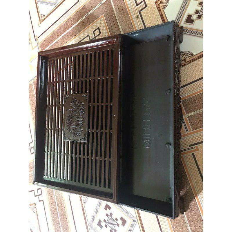 - Khay trà nhựa giả gỗ 40x30x7cm và 32x22x6cm