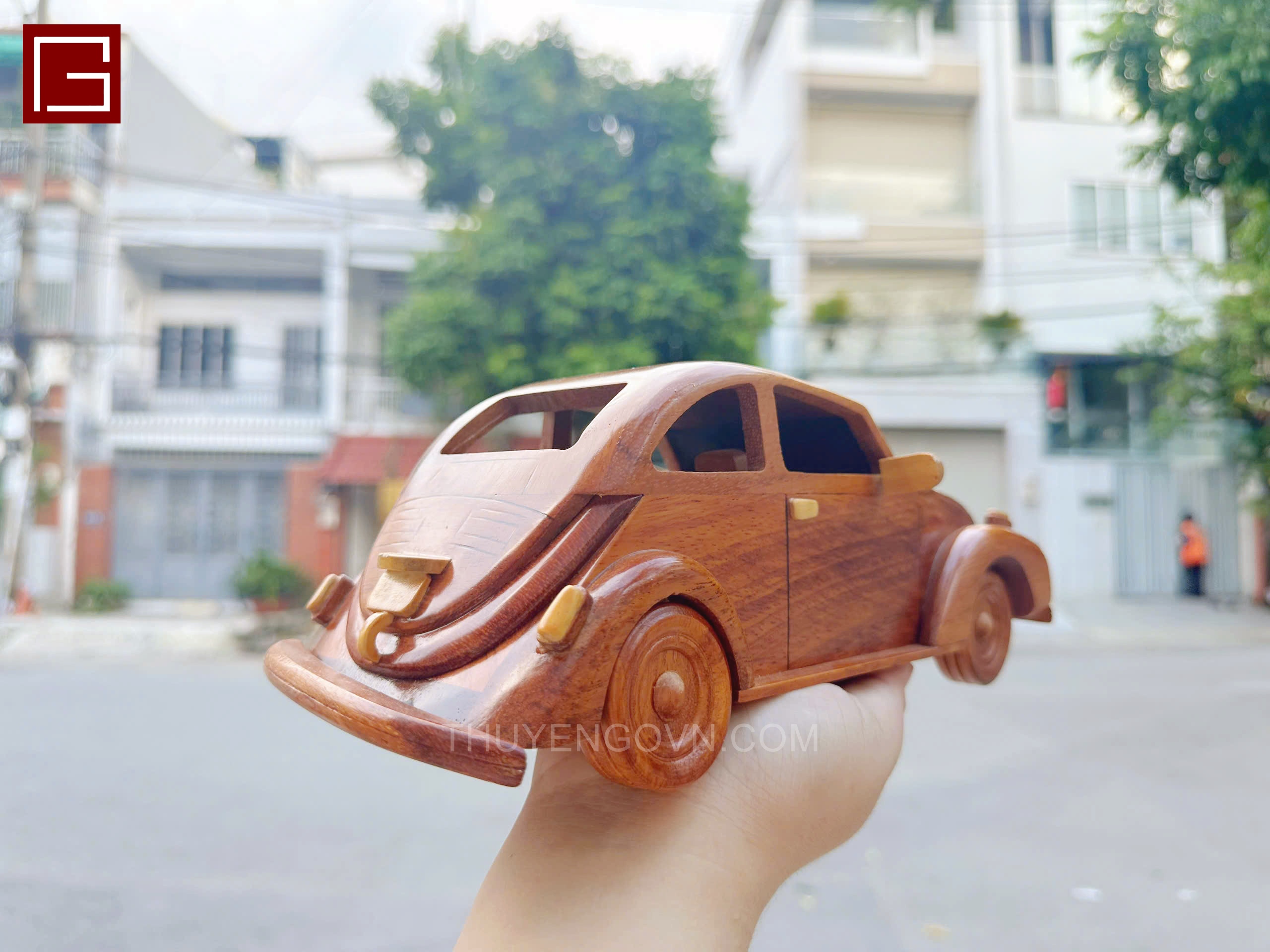 Mô hình ô tô, mô hình xe hơi, xe con gỗ tràm, mô hình trang trí bàn học, bàn làm việc, hàng chính hãng chất lượng cao