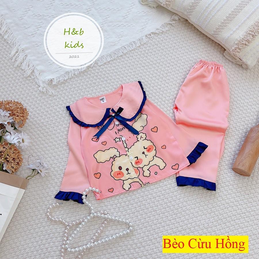 [ Mã Độc Quyền ] Bộ Mặc Nhà dài tay cao cấp Pijama Lụa 3D Cao Cấp Cho Bé