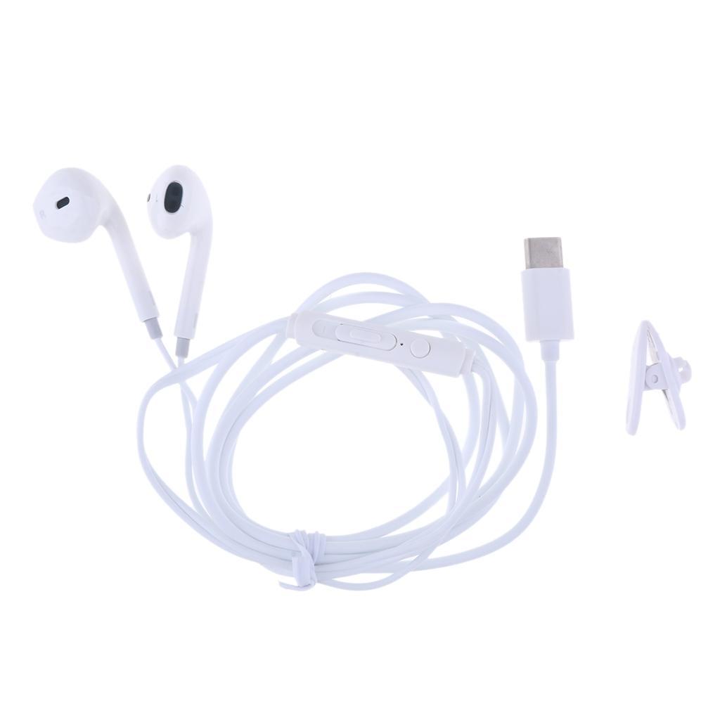 USB Type C Earphones Digital Headphones Stereo Bass Noise Cancelling